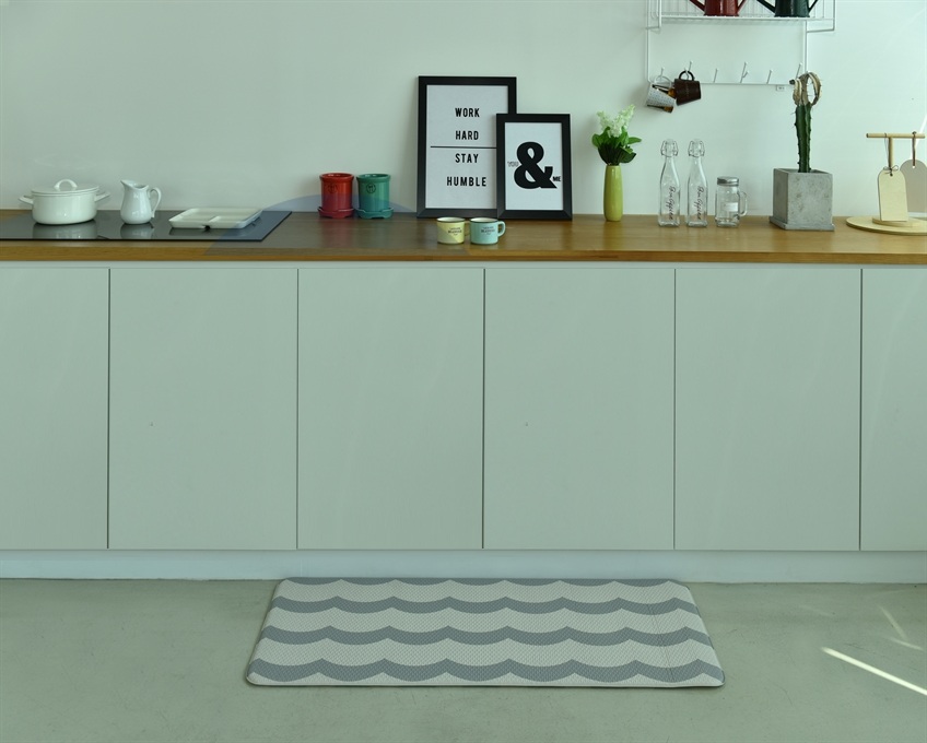 Двухсторонний ПВХ коврик для кухни и ванной MOIRE G-L 120*44*1.2