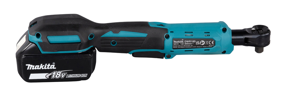 Угловой гайковерт трещетка аккумуляторный Makita DWR180RF LXT 18В, 1х3.0 Ач, 3/8\" и 1/4\", 47.5 Нм, 0 – 800 об/мин