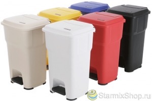 Vileda 137746 Гера контейнер пластиковый с педалью и крышкой 35 л