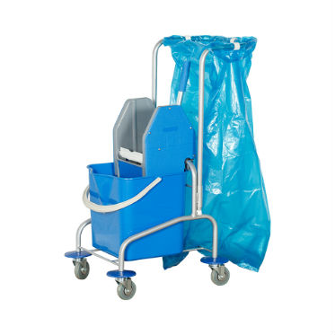 Алюминиевая одноведерная уборочная тележка 02.115