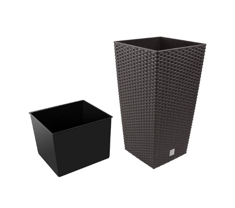 Кашпо для цветов Prosperplast Rato Square 91,5+37л, венге