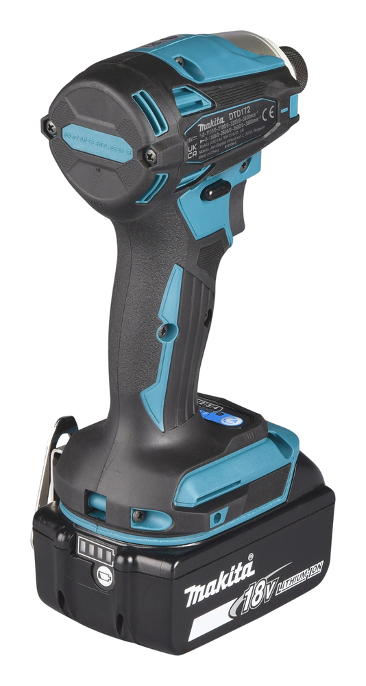 Шуруповерт ударный аккумуляторный Makita DTD172RTJ LXT 18В, 2х5.0 Ач, 180 Нм, 3600 об/мин