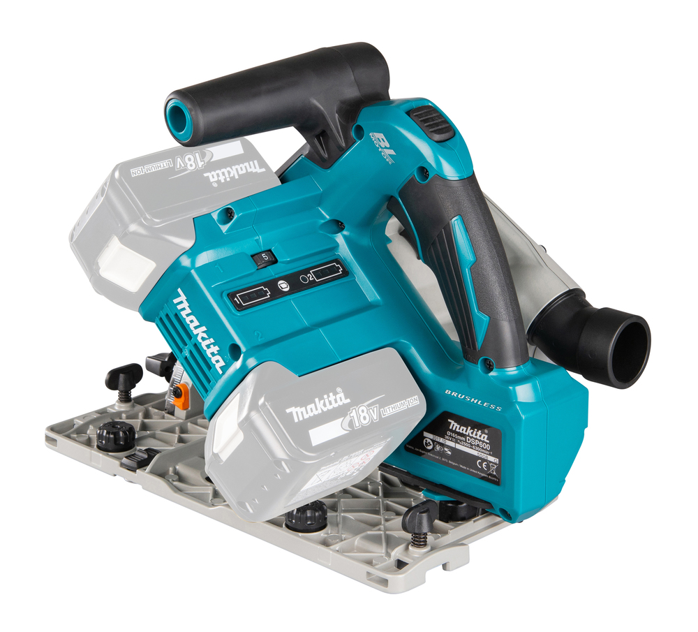 Пила погружная дисковая аккумуляторная Makita DSP600Z LXT 18В X2, 2500 – 6300 об/мин, 165 мм, без акб и ЗУ