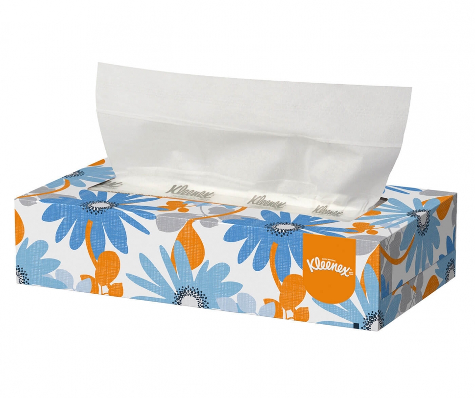 Гигиенические салфетки настольные Kimberly-Clark Клинекс 21400, двухслойные
