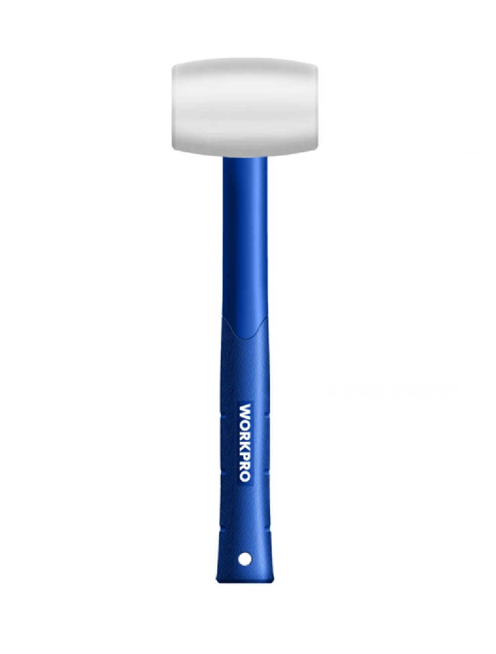 Киянка с пластиковой рукояткой 450г резиновая белая WORKPRO