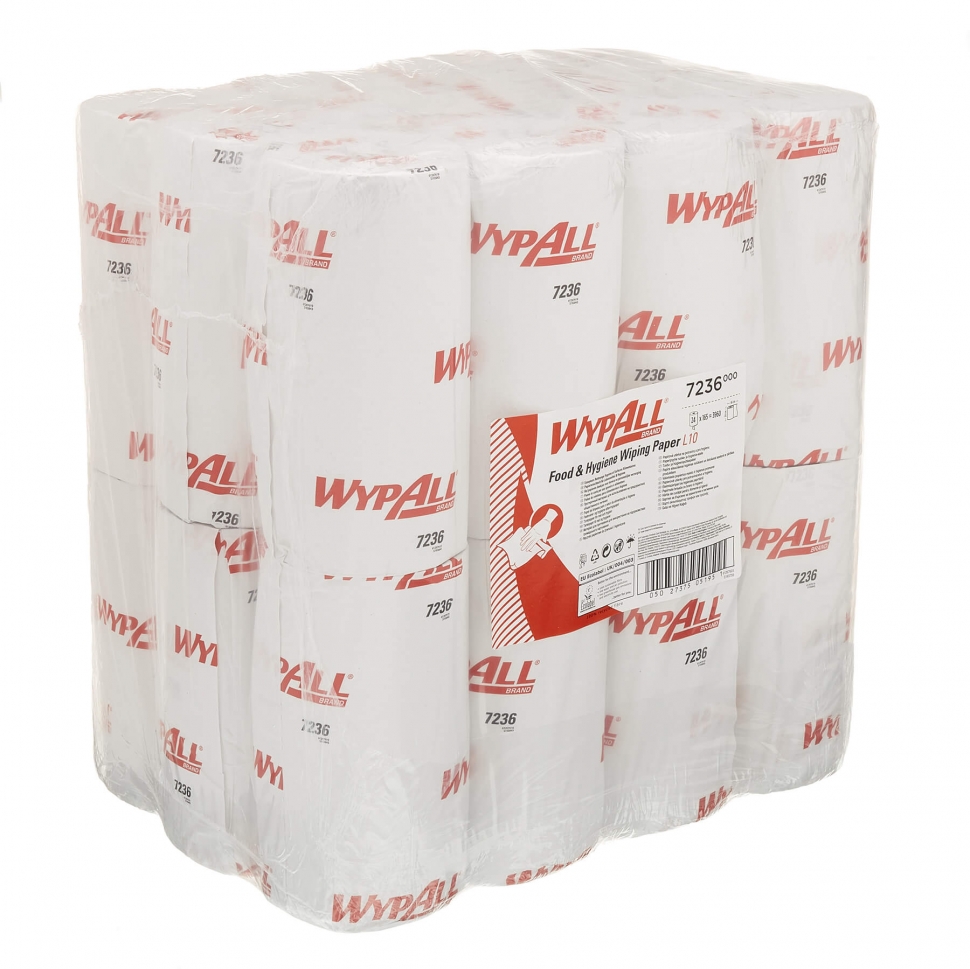 Протирочный материал в рулонах Kimberly-Clark WypAll L10 7236, однослойный