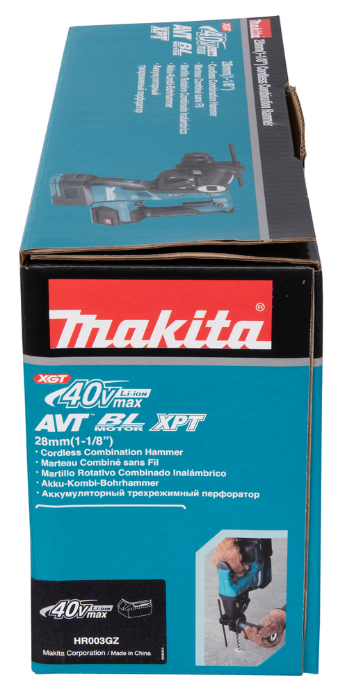 Перфоратор аккумуляторный Makita HR003GZ XGT 40В, 28 мм, 2,8 Дж, SDS-PLUS, без акб и ЗУ