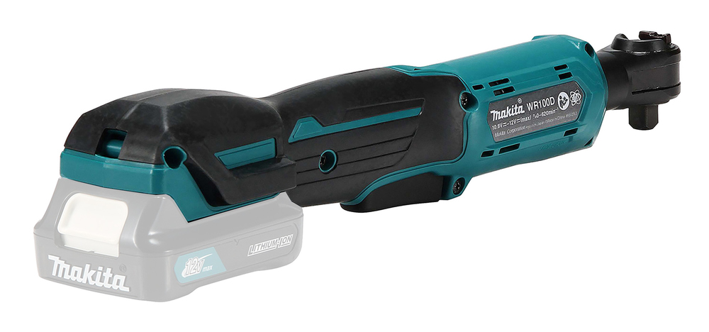 Угловой гайковерт трещетка аккумуляторный Makita WR100DZ СXT 12В, 3/8\" и 1/4\", 47.5 Нм, 0 – 800 об/мин, без акб и ЗУ