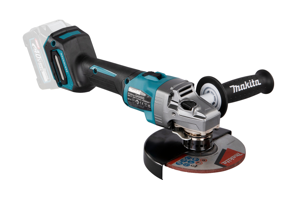 Угловая шлифмашина аккумуляторная Makita GA035GZ XGT BL 40В, 150 мм, 8500 об/мин, без акб и ЗУ