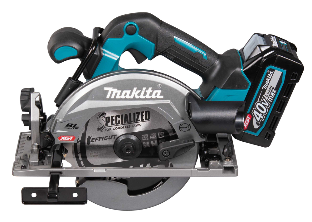 Пила дисковая аккумуляторная Makita HS012GZ XGT BL 40В, диск 165 мм, посадочное отверстие 20 мм, макс рез 41/57 мм, без акб и ЗУ