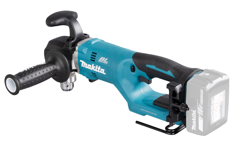 Угловая дрель аккумуляторная Makita DDA450ZK LXT 18В, 25 Нм, 1400 об/мин, без акб и ЗУ