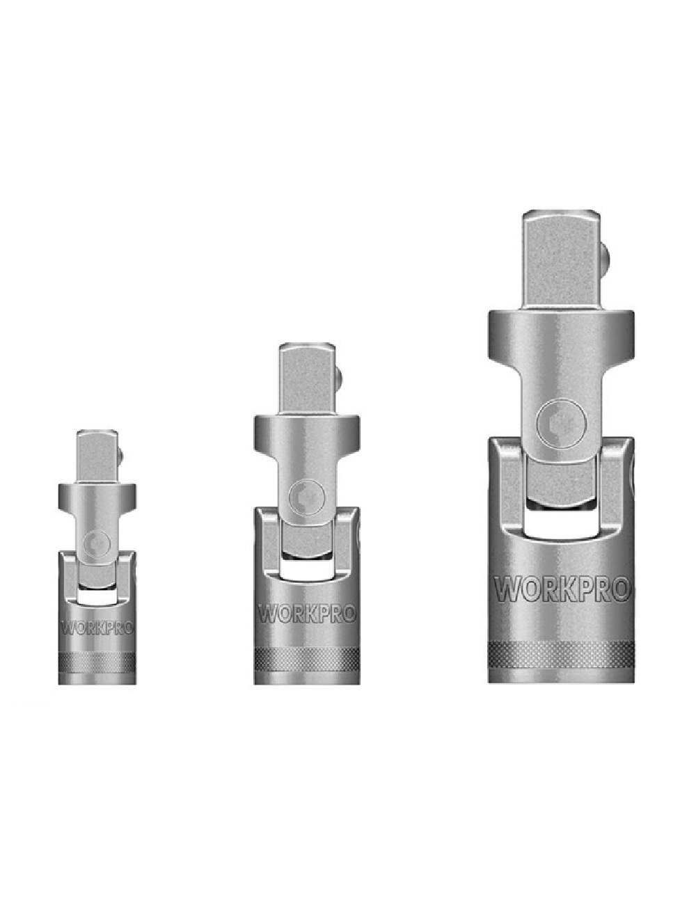 Набор адаптеров для торцевых головок шарнирных 3 шт (1/4"+3/8"+1/2") WORKPRO