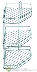 Полка тройная угловая хром Х-004