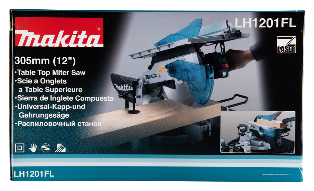 Пила торцовочная комбинированная Makita LH1201FL 1650 Вт, 305 мм, 3800 об/мин