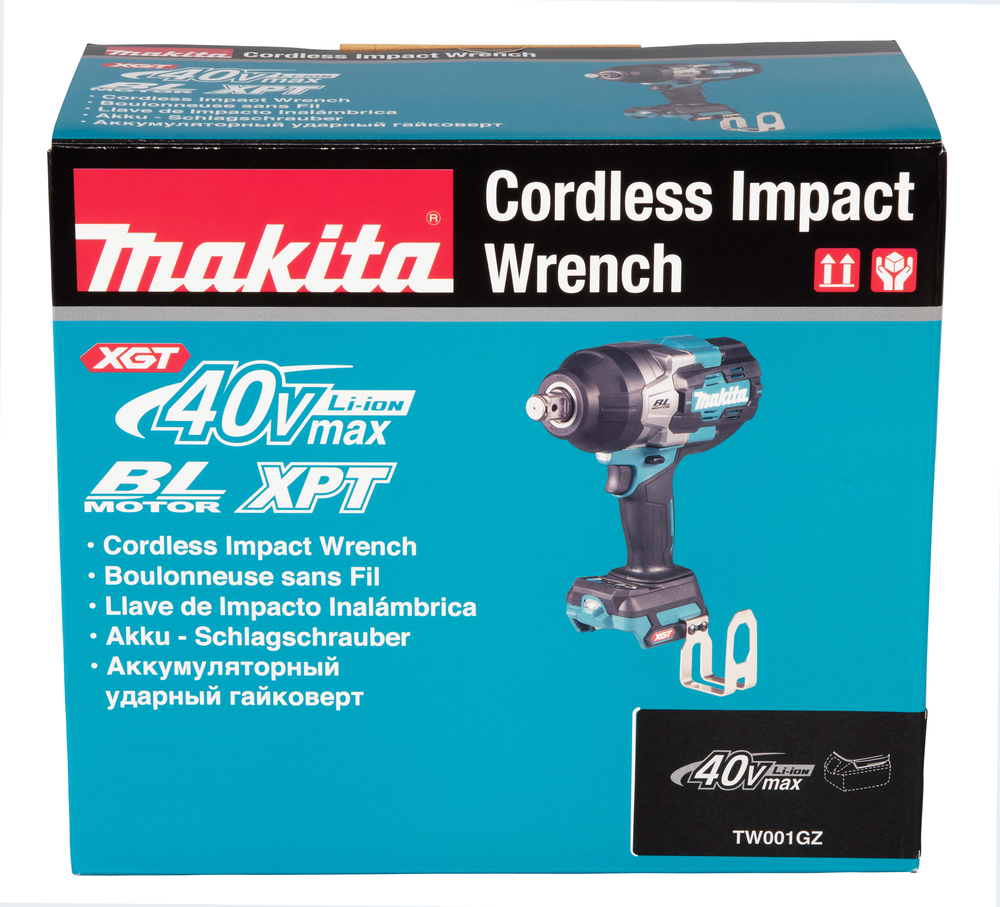 Гайковерт ударный аккумуляторный Makita TW001GZ XGT 40В, 3/4\", 1800 Нм, 0 – 1800 об/мин, без акб и ЗУ
