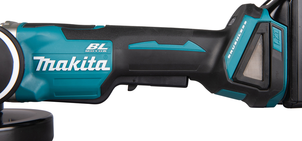 Угловая шлифмашина аккумуляторная Makita DGA508RME LXT 18В, 125 мм, 8500 об/мин, 2х4.0 Ач Li-ion