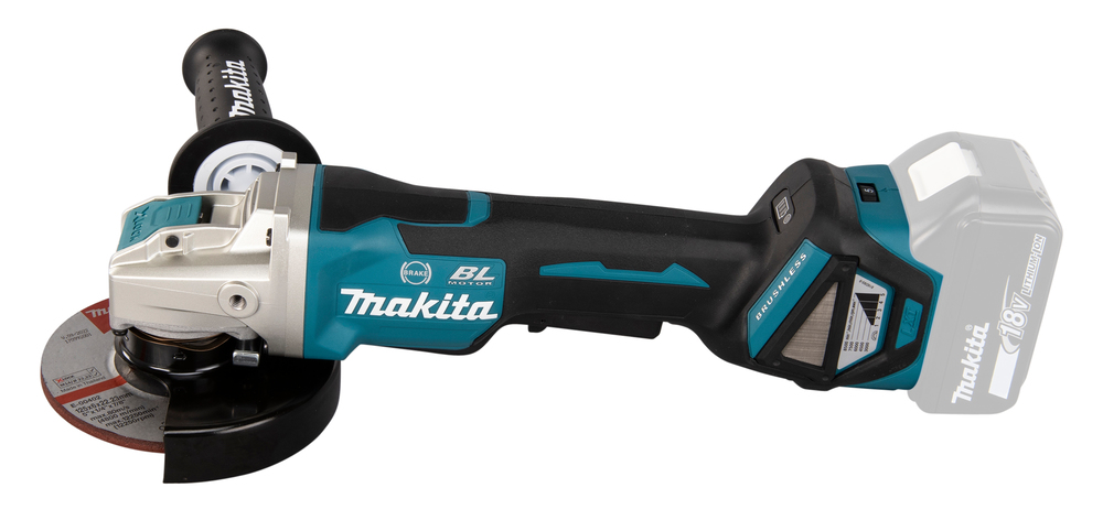 Угловая шлифмашина аккумуляторная с системой крепления диска X-Lock Makita DGA519Z LXT 18В, 125 мм, 3000 - 8500 об/мин, без акб и ЗУ