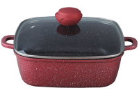 Кастрюля BEKKER алюминиевая квадратная 6.1л