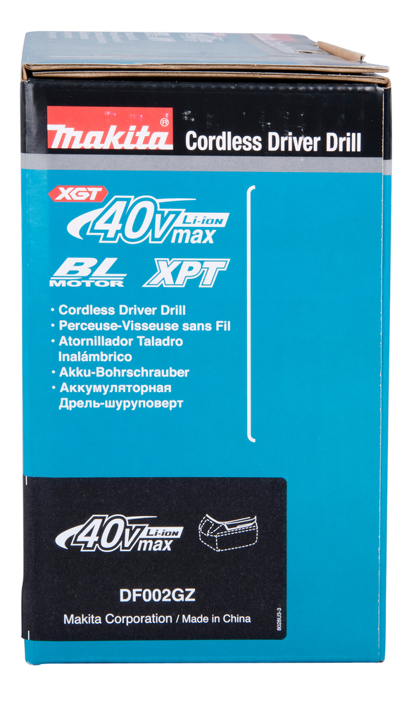 Дрель-шуруповерт аккумуляторная Makita DF002GZ XGT 40В, 65 Нм, 2200 об/мин, без акб и ЗУ