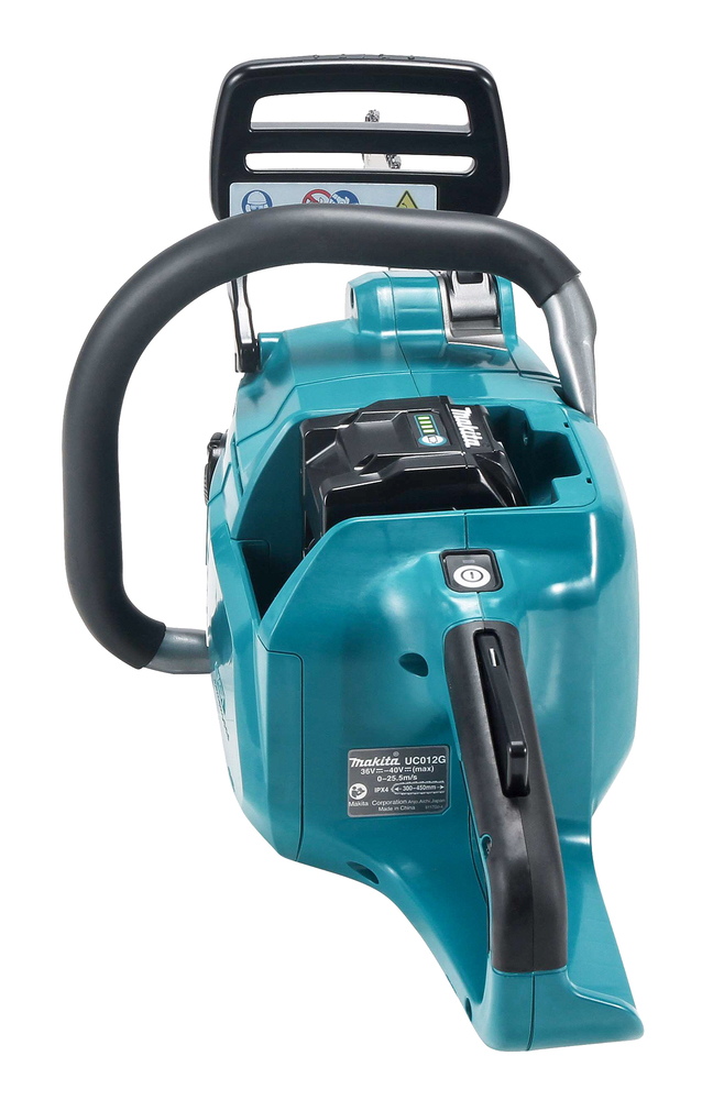 Пила цепная аккумуляторная Makita UC012GZ XGT 40v MAX, 1600 Вт, 16"/40 см, 3/8",1,3 мм, 25,5 м/с, инстр., BL, WG, без акб и ЗУ