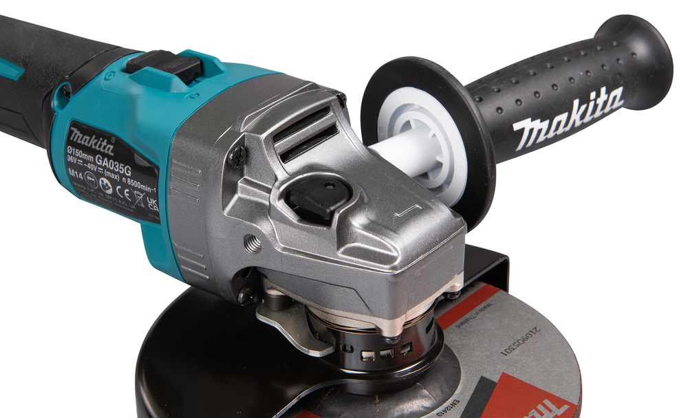 Угловая шлифмашина аккумуляторная Makita GA035GZ XGT BL 40В, 150 мм, 8500 об/мин, без акб и ЗУ