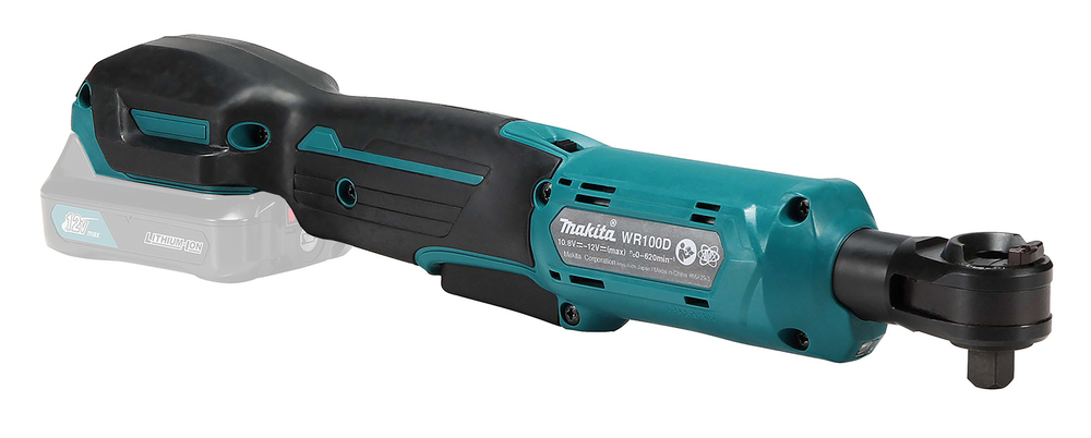Угловой гайковерт трещетка аккумуляторный Makita WR100DZ СXT 12В, 3/8\" и 1/4\", 47.5 Нм, 0 – 800 об/мин, без акб и ЗУ