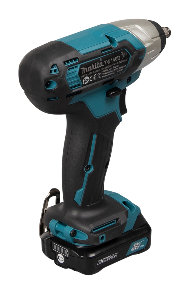 Гайковерт ударный аккумуляторный Makita TW140DWAE CXT 10.8В, 2х2.0 Ач, 3/8\", 140 Нм, 0 – 2600 об/мин