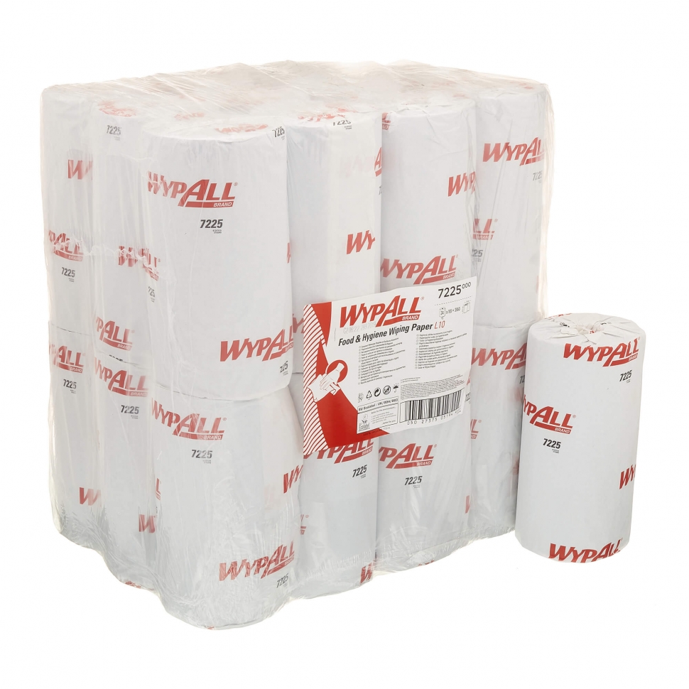 Протирочный материал в рулонах Kimberly-Clark WypAll L10 7225, однослойный