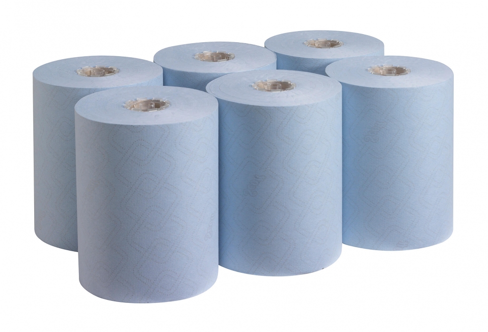 Бумажные полотенца в рулонах Kimberly-Clark Scott Essential Slimroll 6696, однослойные