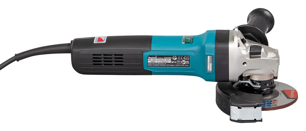 Угловая шлифовальная машина электрическая Makita GA5091X01 1900 Вт, 125 мм, 2800-11500 об/мин