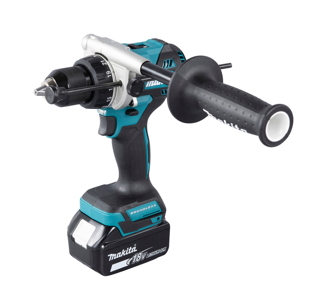 Ударная дрель-шуруповерт аккумуляторная Makita DHP486RTJ LXT 18В, 2х5.0 Ач, 130 Нм, 2100 об/мин