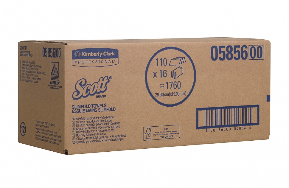 Бумажные полотенца в пачках Kimberly-Clark SCOTT SlimFold 5856