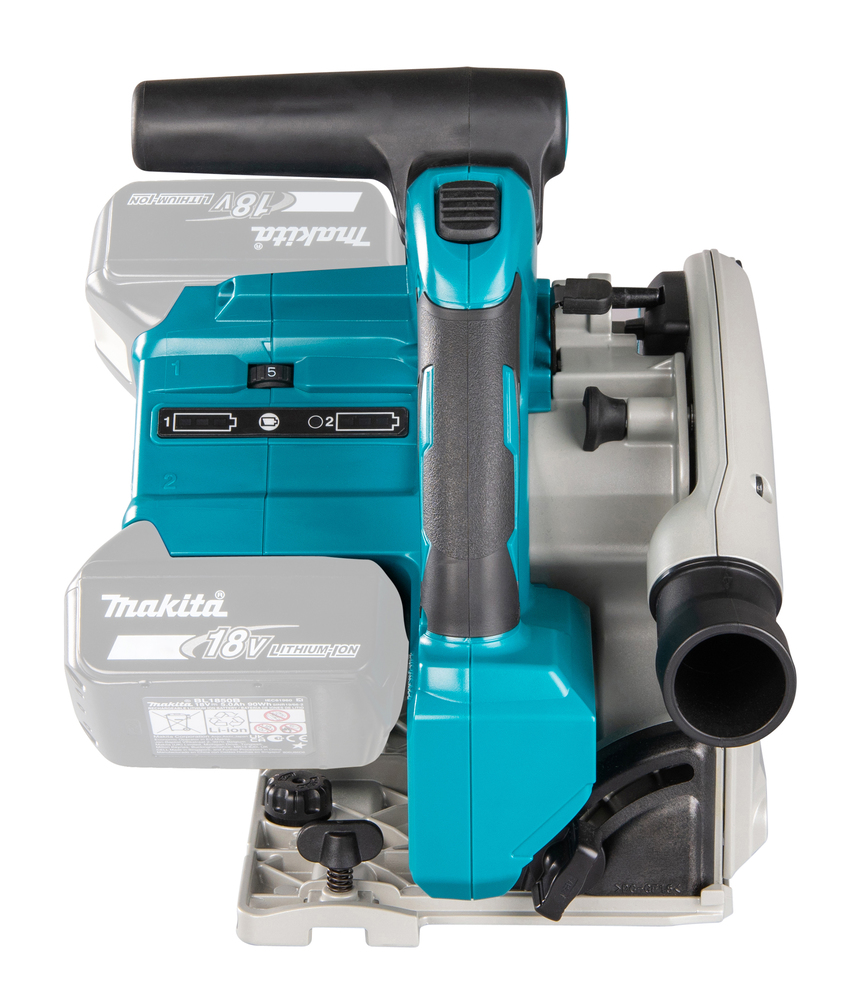 Пила погружная дисковая аккумуляторная Makita DSP600Z LXT 18В X2, 2500 – 6300 об/мин, 165 мм, без акб и ЗУ