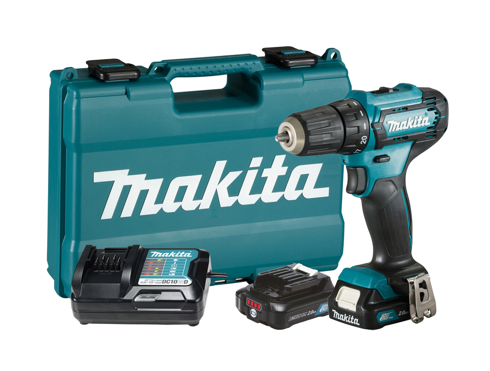 Дрель-шуруповерт аккумуляторная Makita DF333DWYE CXT 12В, 2х1.5 Ач Li-ion, 30 Нм, 1700 об/мин