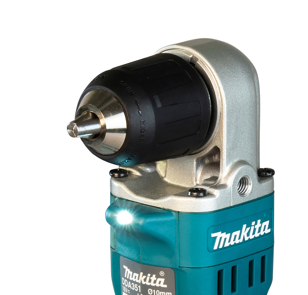 Угловая дрель безударная аккумуляторная Makita DDA351Z LXT 18В, 13,5 Нм, 0 – 1800 об/мин, без акб и ЗУ