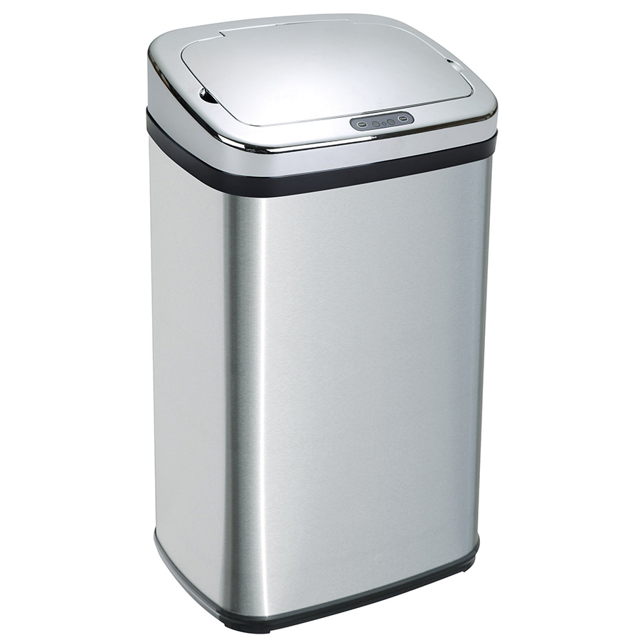 Урна сенсорная с автоматически открывающейся крышкой AGB-50S (хром)
