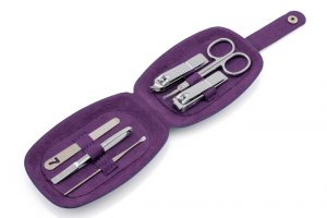 Маникюрный набор 777 мягкий кейс (фиолетовый) 6 в 1 TS-60
