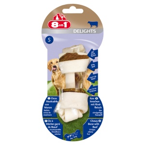 8in1 DELIGHTS Beef S косточка с говядиной для мелких и средних собак 11 см