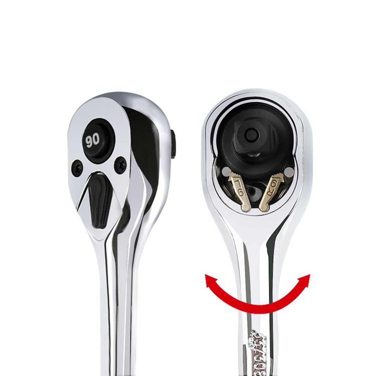 Ключ трещоточный  1/2"  90 зубьев с каплевидной рукояткой WORKPRO
