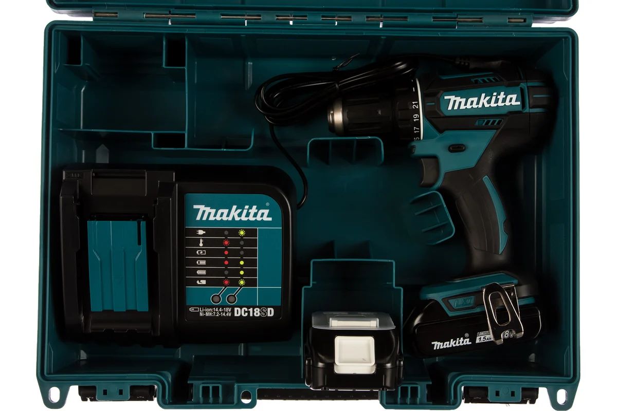 Аккумуляторная дрель-шуруповерт Makita DDF482SYE 18В, 62 Нм, 1 900 об/мин