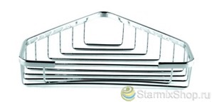 Мыльница-сетка угловая хром МС-014