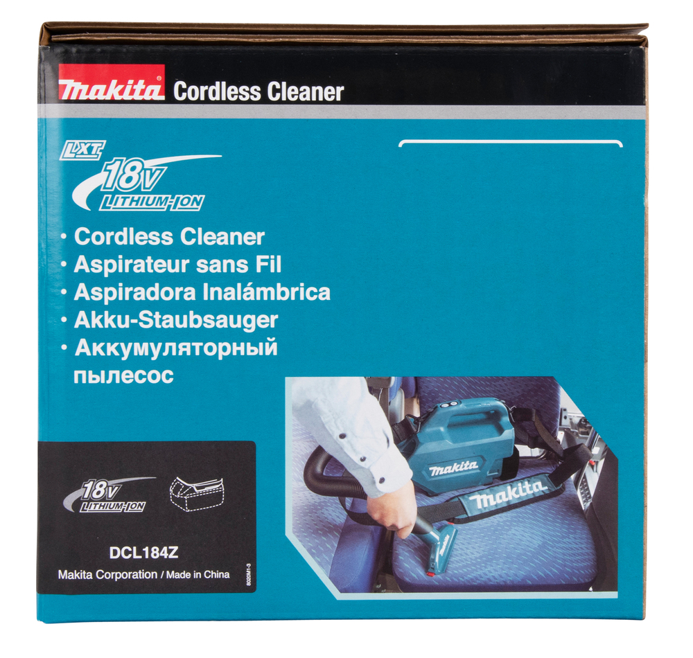 Пылесос аккумуляторный Makita DCL184Z 18В,1400 л\м, 5,4 кПа, 0.33\0.5 л, без акб и ЗУ
