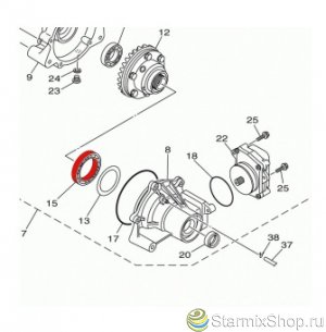 Подшипник (переднего дифа) для квадроциклов Yamaha