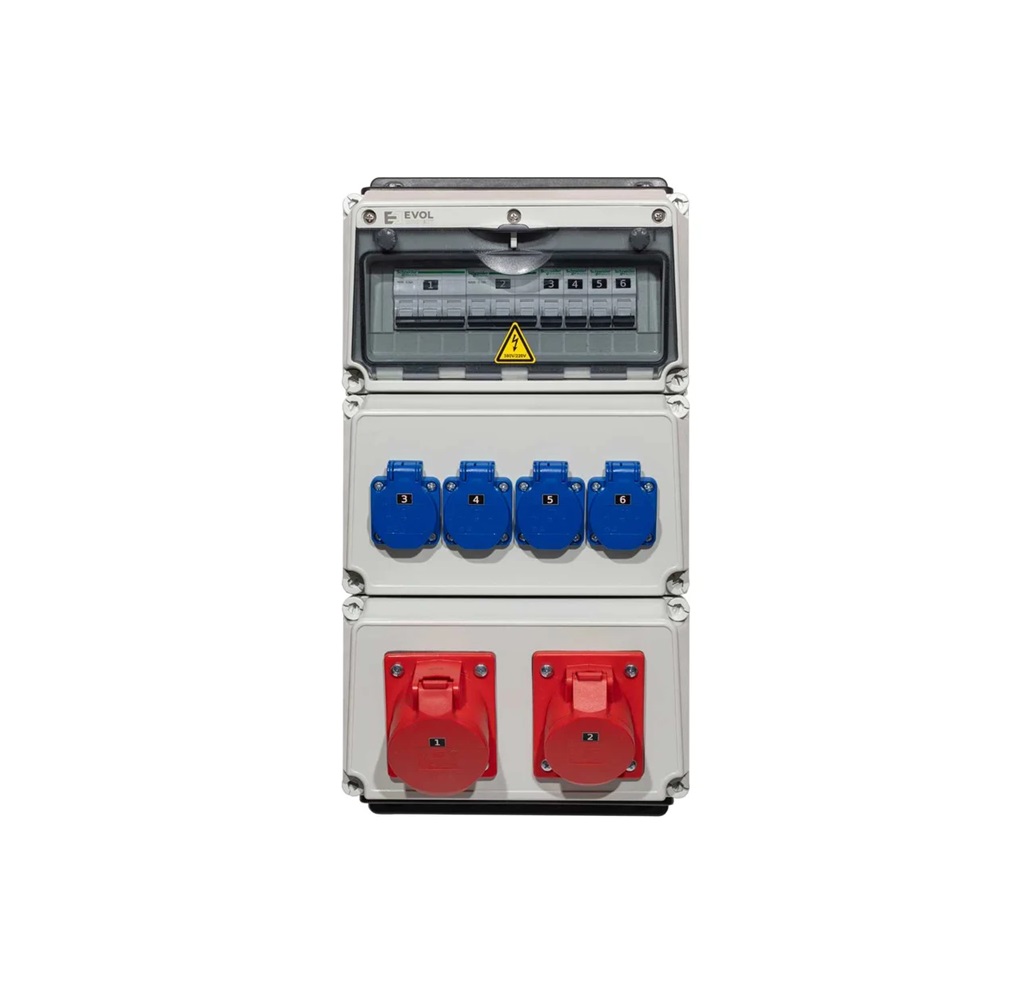 Навесной щит с розетками 220В + 380В EVOL BlockBox 0104-009-1
