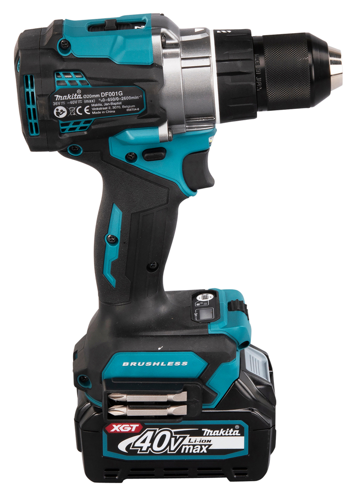 Дрель-шуруповерт аккумуляторная Makita DF001GD201 XGT 40В, 2х2.5 Ач Li-ion, 140 Нм, 2600 об/мин