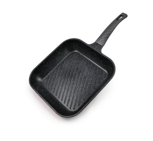 Сковорода Ecoramic IH квадратная ГРИЛЬ 28 см для всех плит с 2-хсторонним мраморным антипригарным покрытием без крышки