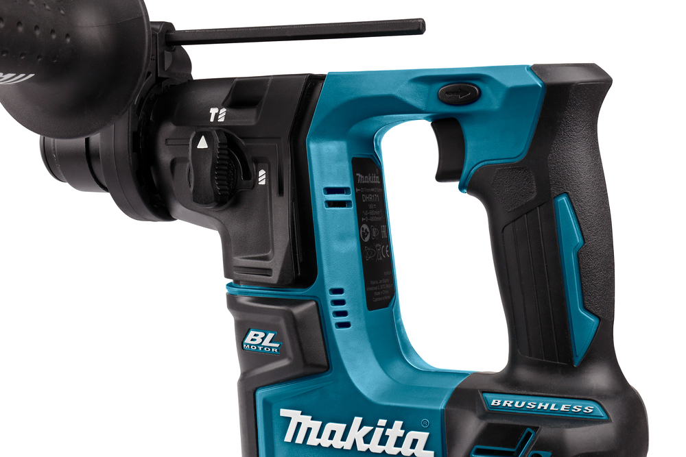 Перфоратор аккумуляторный Makita DHR171RTJ LXT 18В, 2х5.0 Ач, 17 мм, 1,2 Дж, SDS-PLUS