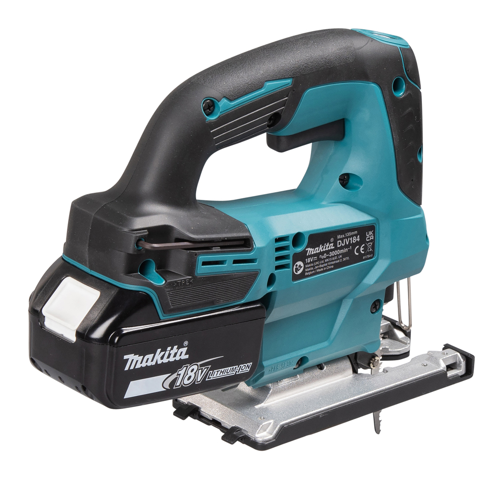 Лобзик аккумуляторный Makita DJV184Z LXT BL 18В, XPT, SOFT NO LOAD, регул. ампл., скорости, 3000 об./мин, плав. пуск, стабилизац, без акб и ЗУ