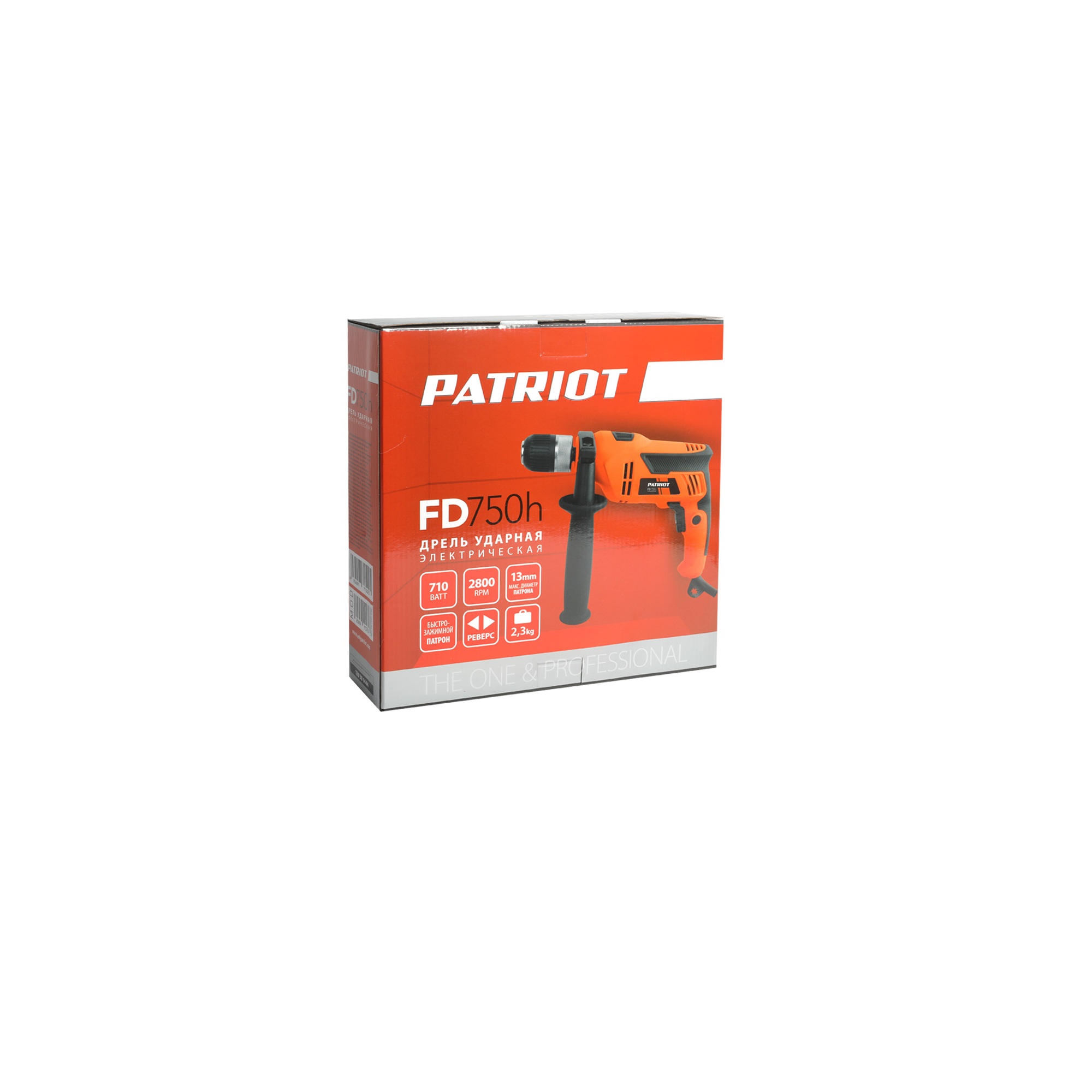 Дрель электрическая ударная PATRIOT FD 750h, 710 Вт, 0-2800 об/мин, 44800 уд/мин