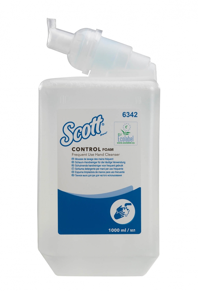 Пенное мыло в кассетах 6342 Scott Control для частого использования от Kimberly-Clark Professional (6 кассет по 1 л)